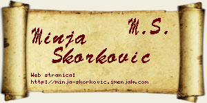 Minja Skorković vizit kartica